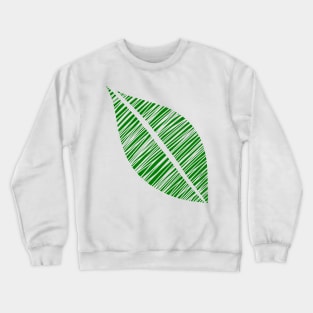 Green Leaf Minimal Modern Botanical Pattern Crewneck Sweatshirt